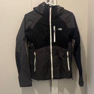 Outdoor Research Hemispheres Black and Gray Gore-Tex Waterproof Jacket